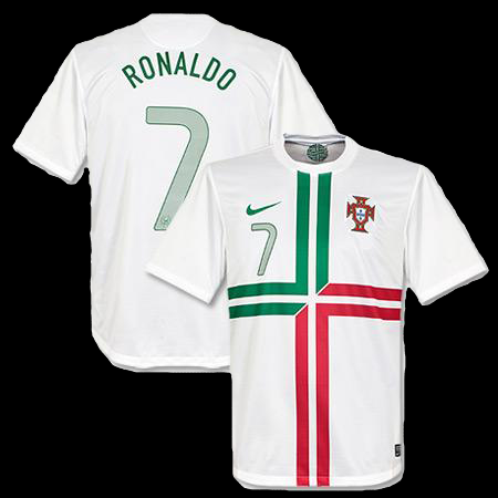Ronaldo Real Madrid Shirt on Description   Cristiano Ronaldo And Portugal White Jersey Kit For The