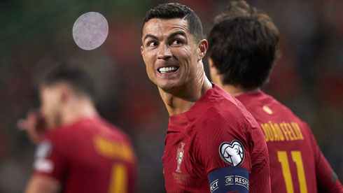 Cristiano Ronaldo making funny faces in Portugal