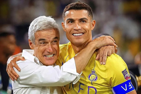 Luis Castro and Cristiano Ronaldo in Al Nassr