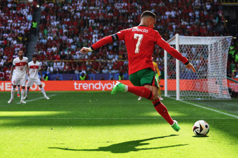 Cristiano Ronaldo crossing the ball