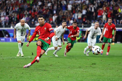 Cristiano Ronaldo misses penalty-kick at the EURO 2024