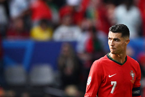 Cristiano Ronaldo in action for Portugal in the EURO 2024