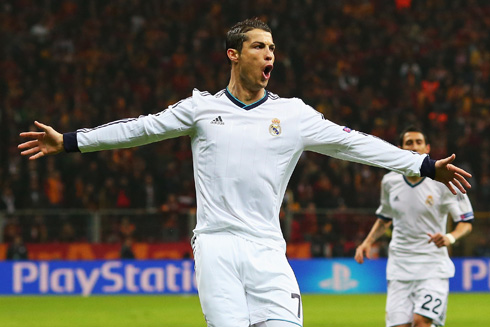 Cristiano Ronaldo scoring goals for Real Madrid