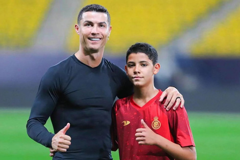 Cristiano Ronaldo waiting for his son to become professional