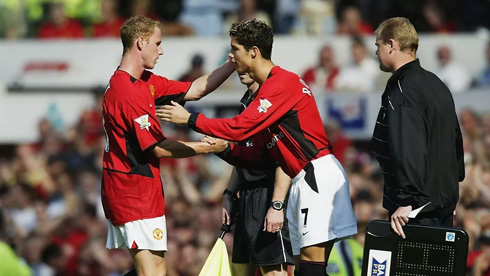 Cristiano Ronaldo debut for Man United in 2003