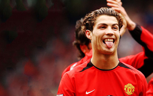 Cristiano Ronaldo happy youngster at Man United