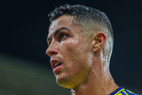 Cristiano Ronaldo always focused in football match