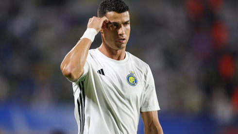 Cristiano Ronaldo scratching his head