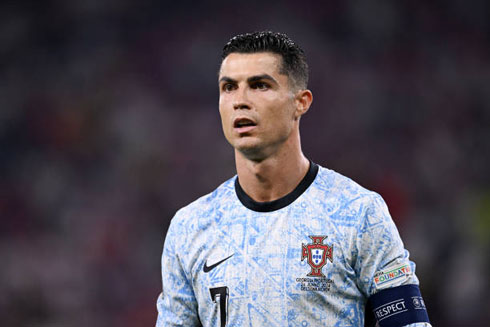 Cristiano Ronaldo in action for Portugal in the EURO 2024