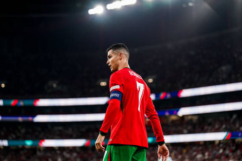 Cristiano Ronaldo in the Portugal vs Scotland game