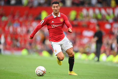 Cristiano Ronaldo in action for Man Utd