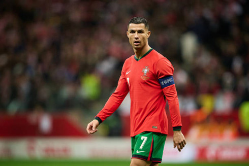 Cristiano Ronaldo playing for Portugal in 2024