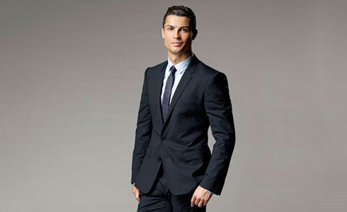 Cristiano Ronaldo business man in a format suit