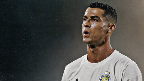 Cristiano Ronaldo in Al Nassr white shirt in 2024