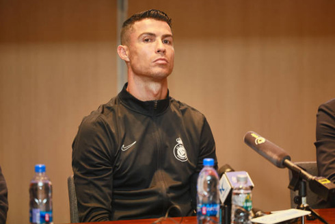 Cristiano Ronaldo attending a press conference