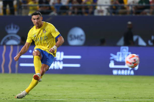 Cristiano Ronaldo taking a penalty-kick