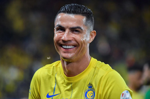 Cristiano Ronaldo smiling in 2024