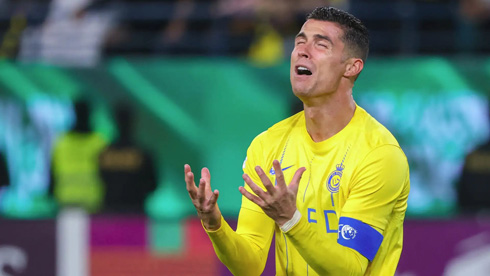 Ronaldo very upset during game for Al Nassr