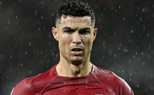 Cristiano Ronaldo focused in Portugal game