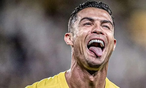 Cristiano Ronaldo joy face