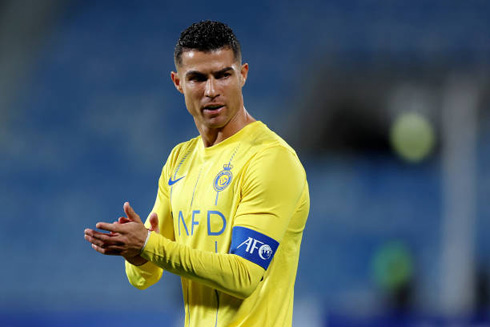 Cristiano Ronaldo motivating his teammates at Al Nassr