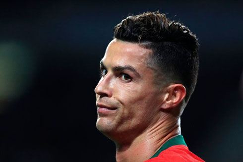 Cristiano Ronaldo funny look with the Portugal National Team