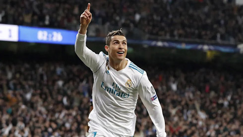 Cristiano Ronaldo legend at the Santiago Bernabeu