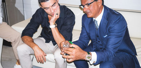 Cristiano Ronaldo talking with Jacob and Co owner