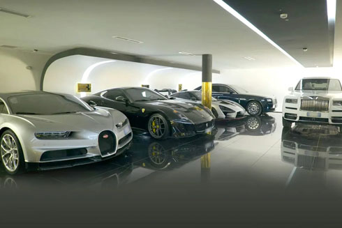 Cristiano Ronaldo car garage