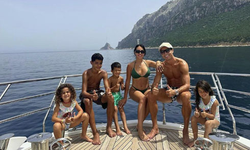 Cristiano Ronaldo and his family